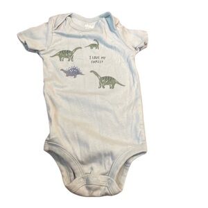 Child of Mine by Carter's dinosaur onesie with bottom snaps. EUC